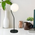 Lampe Boule Maui 1x15W Opale Noir Mate