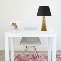 Lampe MALDON 1x60W E27 Or Noir
