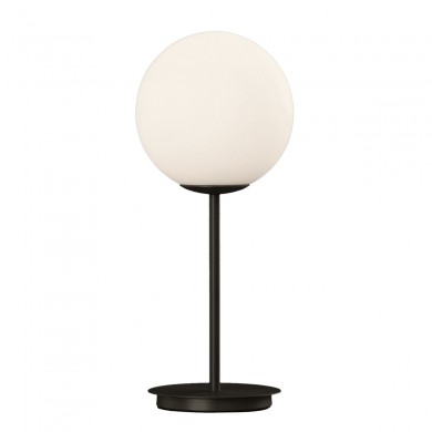 Lampe de table Parma 1X15W Max LED E27 Noir mat - Opale ACB S3946080N