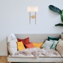 Applique Murale Rockland 2x60W E14 Laiton