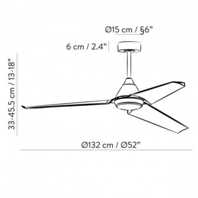 Ventilateur Plafond Bora LED Blanc mat 132cm ACB 841451