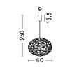 Suspension SOLE Titane noir 21W LED NOVA LUCE 9186905