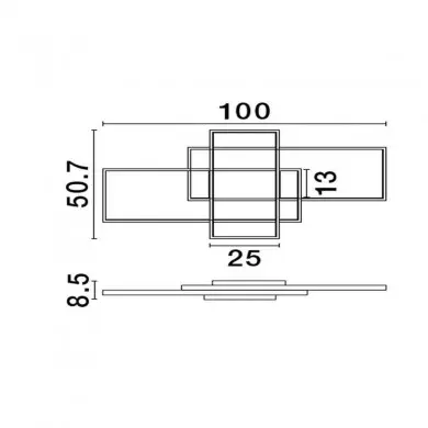 Plafonnier CLEA Blanc sable 58W LED NOVA LUCE 9756721