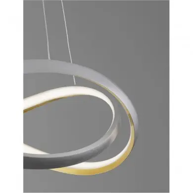 Suspension ODREY Sable argenté et doré 40W LED NOVA LUCE 9756718
