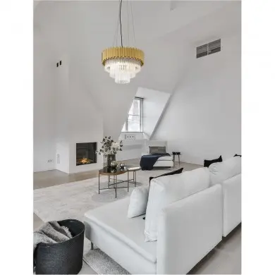 Suspension MAGNOLIA Doré 6x5W LED Ornements droits NOVA LUCE 9824081