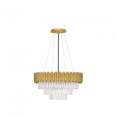 Suspension MAGNOLIA Doré 6x5W LED Ornements droits NOVA LUCE 9824081