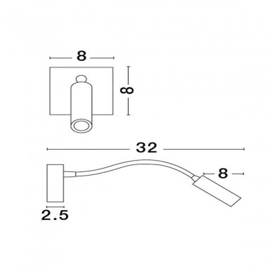 Applique Murale réglable MADISON Noir 3W LED NOVA LUCE 8128204