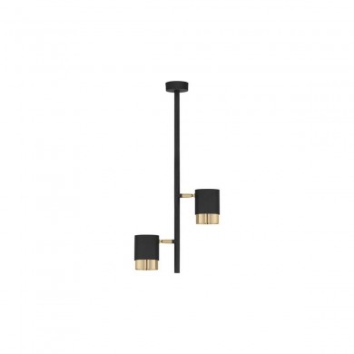 Suspension PONGO Sable noir et or 2x10W LED H62,7 NOVA LUCE 9010220