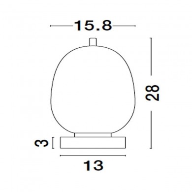 Lampe LATO Laiton doré et opale 1x5W LED H28 NOVA LUCE 9624088