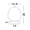 Lampe LATO Laiton doré et opale 1x5W LED H28 NOVA LUCE 9624088