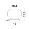 Lampe LATO Noir et opale 1x5W LED H22,5 NOVA LUCE 9624085