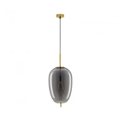 Suspension LATO Laiton doré et fumé 1x12W LED L27 NOVA LUCE 9624081