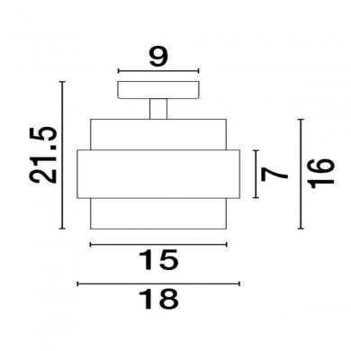 Plafonnier SIANNA Laiton doré et fumé 1x12W LED H21,5 NOVA LUCE 9236384