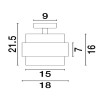 Plafonnier SIANNA Laiton doré et fumé 1x12W LED H21,5 NOVA LUCE 9236384