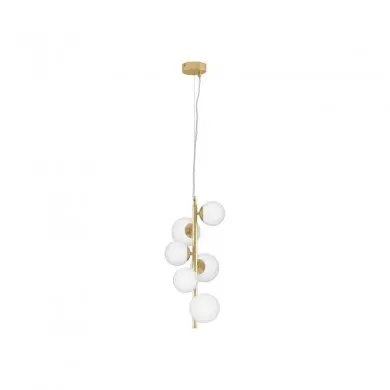 Suspension ODILLIA Doré mat 6x5W LED L28 NOVA LUCE 9028860