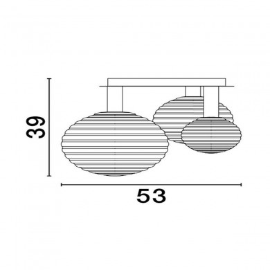 Plafonnier ALLEN Doré mat 1x52x12W LED H39 NOVA LUCE 9028848