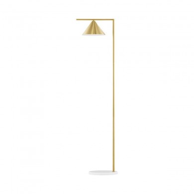 Lampadaire SWAY Blanc et laiton LED NOVA LUCE 9501236