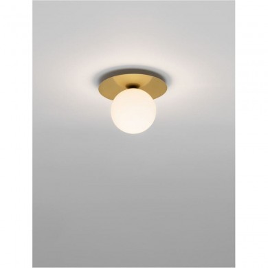 Plafonnier INDIGO Doré et opale 1x5W LED L23 NOVA LUCE 9501246