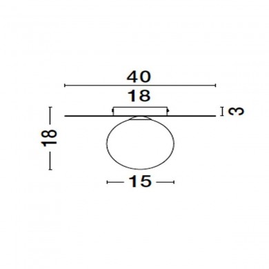 Plafonnier INDIGO Doré et opale 1x12W LED L40 NOVA LUCE 9501247