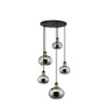 Suspension MIRRO Doré et fumé 5x12W LED L50 NOVA LUCE 9035965