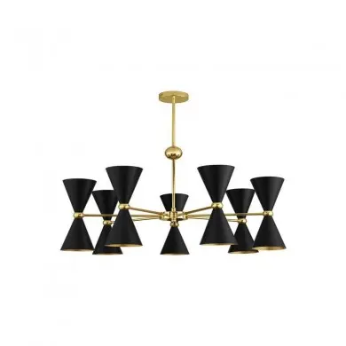 Suspension GALA Noir mat et doré LED NL_9035976 9035976 Suspension GALA Noir mat et doré LED NOVA LUCE 9035976