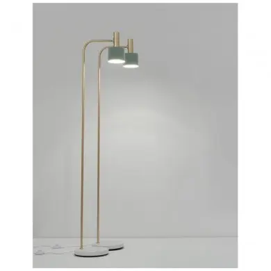Lampadaire PAZ Doré, menthe et blanc LED NOVA LUCE 9426654