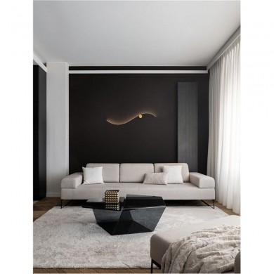 Applique murale WAVE Or et noir 20W LED NOVA LUCE 9006096