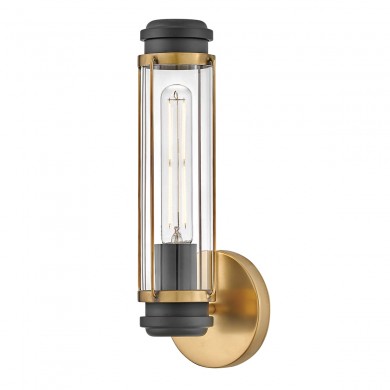 Applique Salle de bain Masthead 1x40W Laiton & Noir ELS_HK-MASTHEAD1-HBBK HK-MASTHEAD1-HBBK Applique Salle de bain Masthead 1x40W Laiton & Noir ELSTEAD LIGHTING HK-MASTHEAD1-HBBK