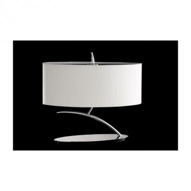 Lampe à poser EVE Chromé  E27 2x20W Abat-jour blanc 40.5cm MANTRA 1138