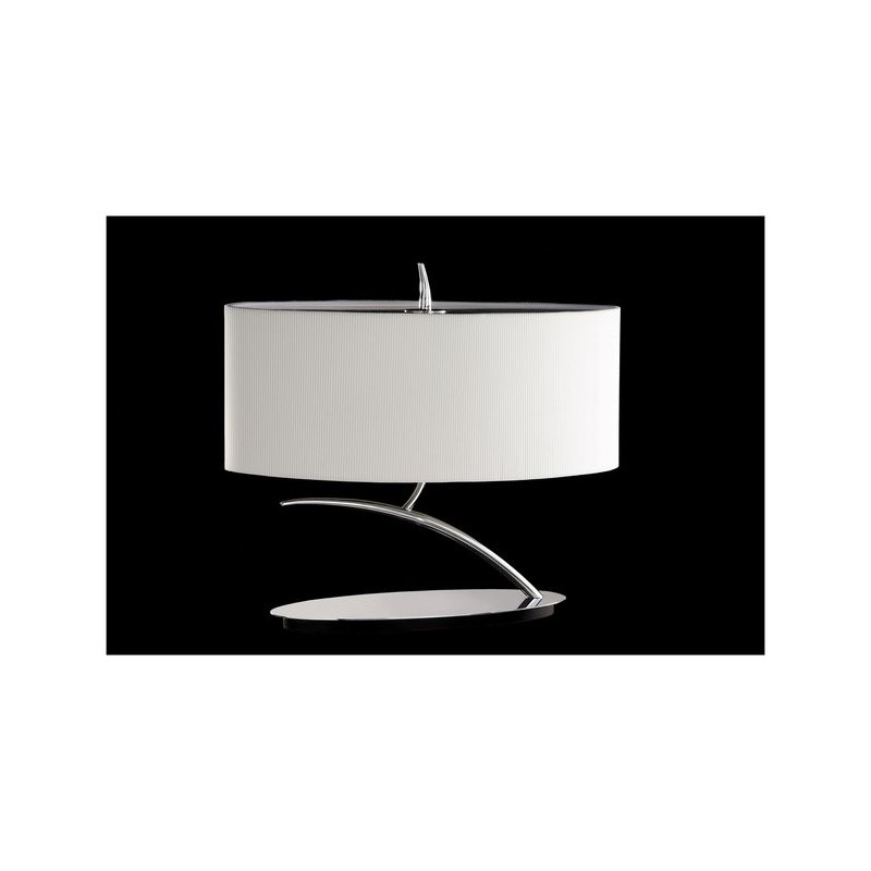 Lampe à poser EVE Chromé  E27 2x20W Abat-jour blanc 40.5cm MANTRA 1138