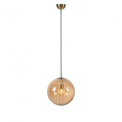 Suspension Fengari 1x40W E14 Max Laiton antique Ambre MJ_108763 108763 Suspension Fengari 1x40W E14 Max Laiton antique Ambre MARKSLOJD 108763