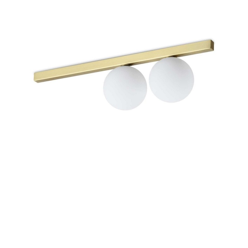 Plafonnier BINOMIO 2x4W Max G9 Laiton IDL_328447 328447 Plafonnier BINOMIO 2x4W Max G9 Laiton IDEAL LUX 328447