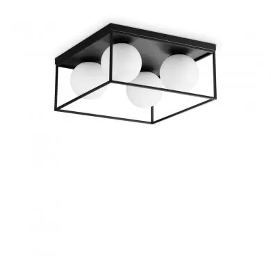 Plafonnier LINGOTTO 4x28W E14 Max Noir IDL_327860 327860 Plafonnier LINGOTTO 4x28W E14 Max Noir IDEAL LUX 327860