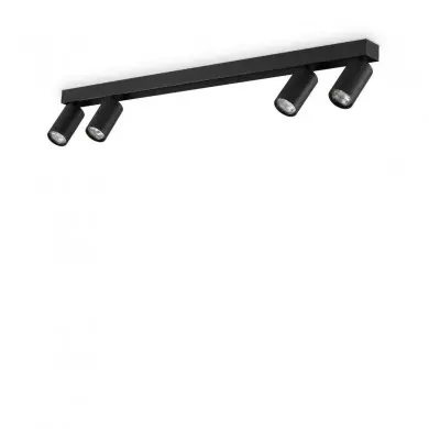 Plafonnier PROFILO 4x28W Max GU10 Noir IDL_328195 328195 Plafonnier PROFILO 4x28W Max GU10 Noir IDEAL LUX 328195