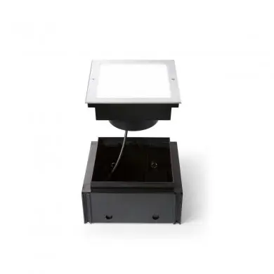 Spot Extérieur TAURUS 16W LED Carre large Acier IDEAL LUX 325705