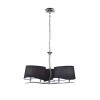 Suspension NINETTE Chromé  E14 6x20W Abat-jour noir MANTRA 1910