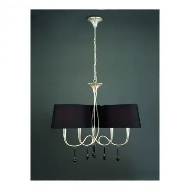 Suspension PAOLA Argenté E14 6x40W 65-165cm MANTRA 3530