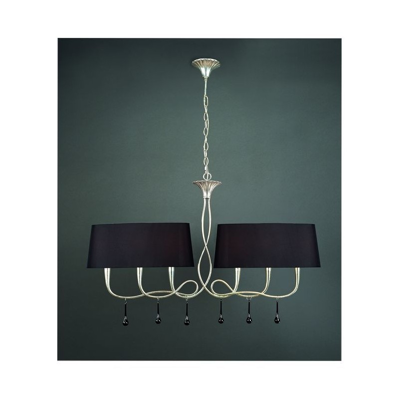 Suspension PAOLA Argenté E14 6x40W 68-168cm MANTRA 3531