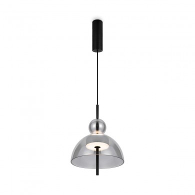 Suspension Bangkok 12W LED D25 Noir Fumé Boule MAYTONI MOD185PL-L6B3K4