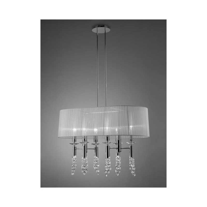 Suspension TIFFANY Chromé  E27 6x20W 120-166cm MANTRA 3853