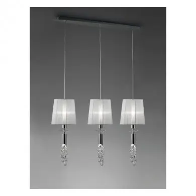 Suspension TIFFANY Chromé  E27 3x20W 65-150cm MANTRA 3855