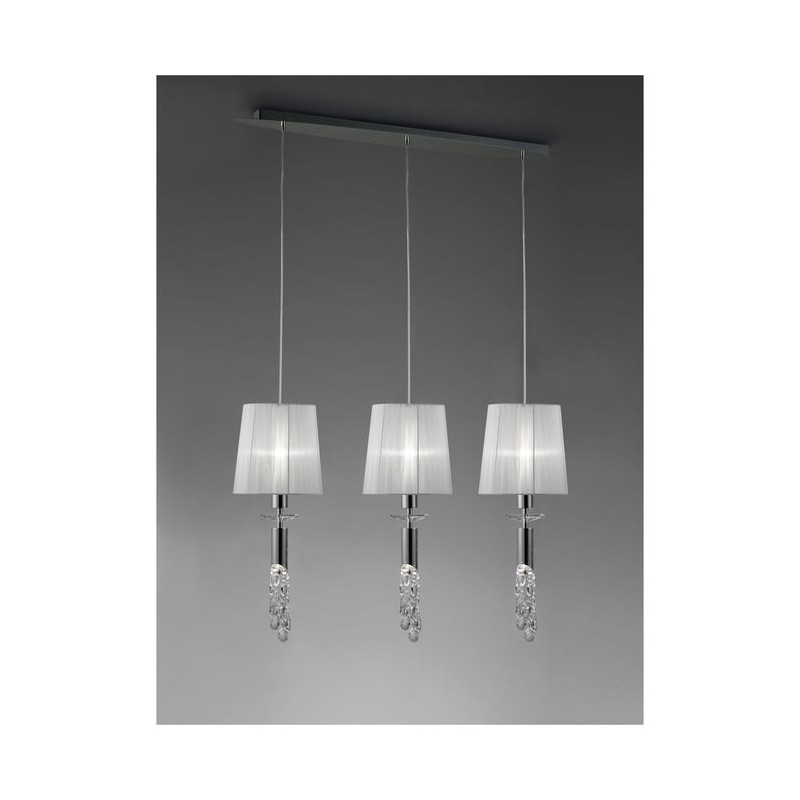 Suspension TIFFANY Chromé E27 3x20W 65-150cm MAN_3855 3855 Suspension TIFFANY Chromé E27 3x20W 65-150cm MANTRA 3855