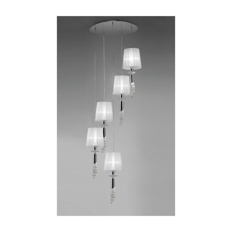 Suspension TIFFANY Chromé  5x20W MANTRA 3857