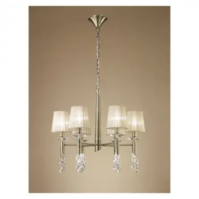 Suspension TIFFANY Laiton antique  E14 6x20W 60-160cm MANTRA 3871