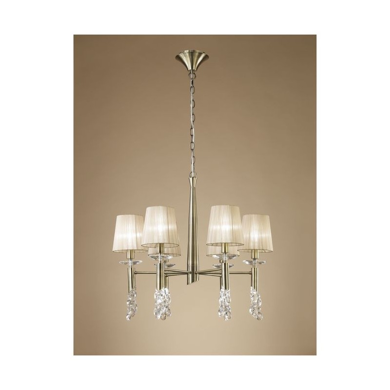 Suspension TIFFANY Laiton antique  E14 6x20W 60-160cm MANTRA 3871