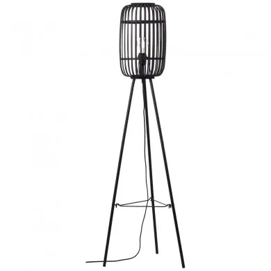 Lampadaire WOODROW 1x60W E27 Bois foncé-noir BRI_94977_76 94977_76 Lampadaire WOODROW 1x60W E27 Bois foncé-noir BRILLIANT 94977_76