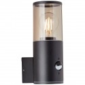 Applique Extérieur SERGIORO 1x20W E27 Noir dépoli H202 PIR
