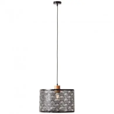 Suspension SANTY 1x52W E27 Noir-naturel D390 BRI_99416_76 99416_76 Suspension SANTY 1x52W E27 Noir-naturel D390 BRILLIANT 99416_76