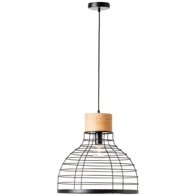 Suspension AVIA 1x52W E27 Noir-bois D470 BRI_99560_76 99560_76 Suspension AVIA 1x52W E27 Noir-bois D470 BRILLIANT 99560_76