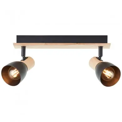 Plafonnier DAINTREE 2x28W E14 Noir-naturel BRILLIANT 99711_76